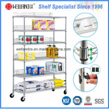 Chrome Plated Metal Restaurant Cuisine Wire Storage Shelving Rack